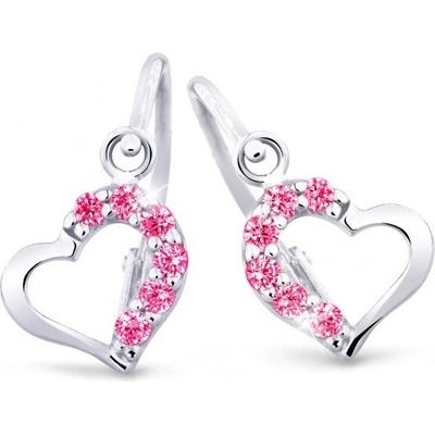 Cutie Jewellery detské náušnice z bieleho zlata C2757-10-X-2 fuchsiová