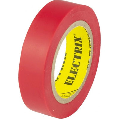 Solight Izolační páska 15 mm x 0,13 mm x 10 m červená
