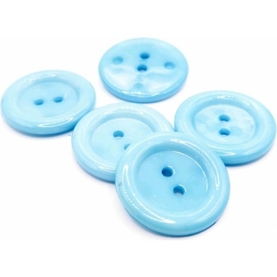 Dierkový maxi gombík - svetlo modrá melír - priemer 3,8 cm