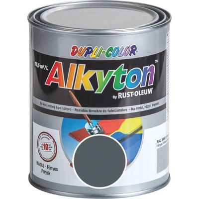 Samozákladová farba na hrdzu a drevo Alkyton RAL 7011 750ml
