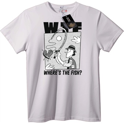 NOONEBRAND Тениска Риболов за Любов - 5XL, White