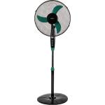 Muhler Вентилатор на стойка 16" Muhler FM-1650, Мощност 40W, Механично управление, 3 скорости, 3 перки, Осцилация, Черен със зелен (KT-1005346)