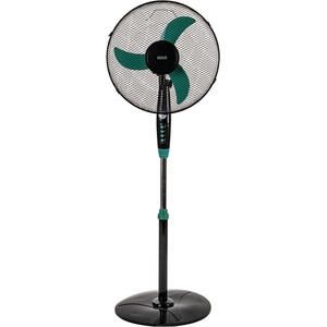 Muhler Вентилатор на стойка 16" Muhler FM-1650, Мощност 40W, Механично управление, 3 скорости, 3 перки, Осцилация, Черен със зелен (KT-1005346)