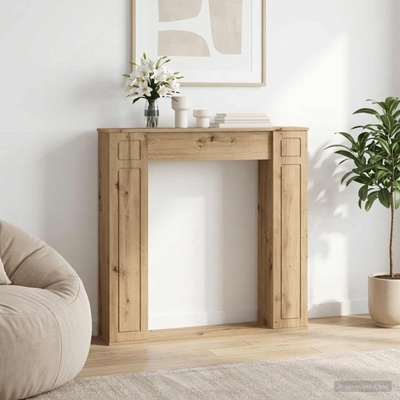vidaXL Рамка за камина Дъб артизан 100 x 20 x 100 cm (8006623)