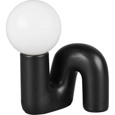 Reality Черна керамична настолна лампа (височина 21, 5 cm) Quinn - Reality (R56821002)