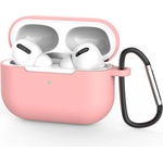Techsuit Силиконов калъф с карабинер за Apple Airpods Pro 3 - Techsuit Silicone Case (тъмнорозов) (KF2356315)