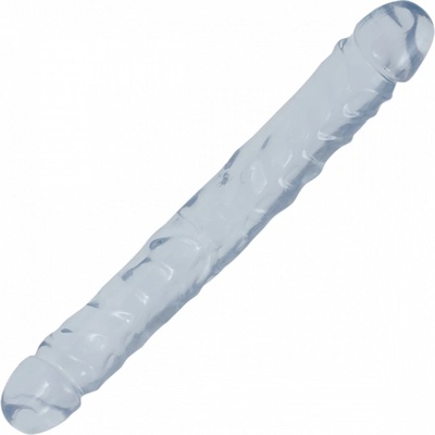 Doc Johnson Crystal Jellies Jr. Double Dong 12" Clear