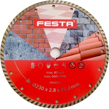 Festa Kotouč diamantový turbo 230 x 2,6 x 22,2 mm 21423