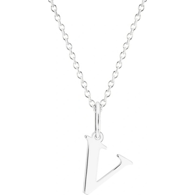 Gemmax Řetízek s písmenem „V“ bílé zlato GUSWN-43611-25841