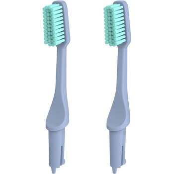 Tio náhradní hlavice k zubnímu kartáčku medium ledovcově modrá 2 ks