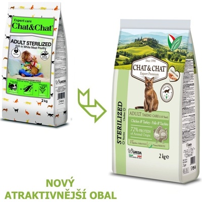Chat & Chat Expert Adult Sterilized s drůbežím masem 2 kg