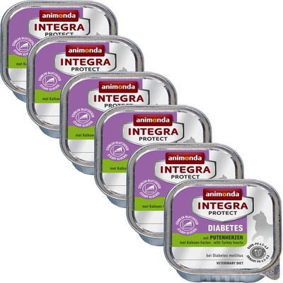 Animonda Integra Protect Cat Diabetes - пуешки сърца 6 x 100г