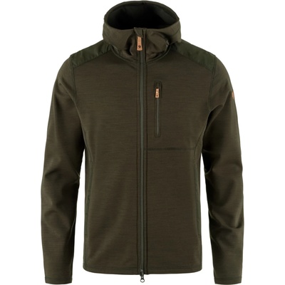 Fjällräven Мъжко поларено яке Fjällräven Keb Fleece Hoodie Fleece jacket - Deep Forest - размер XXL (005-4837-0215)