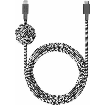 Native Union BELT-KV-CL-ZEB-3 USB-C – Lightning 3m černobílý