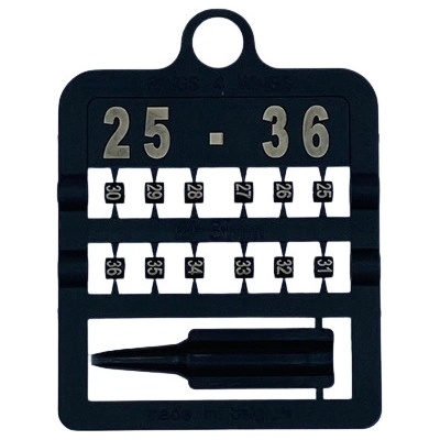 E-Z Split Ring Kroužky číselné, 3 mm/ černé 25-36
