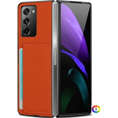 Samsung Galaxy Z Fold2 5G Удароустойчив Litchi Skin Калъф и Протектор