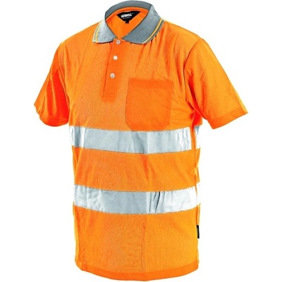CXS Pánská reflexní polokošile DOVER oranžová 2XL