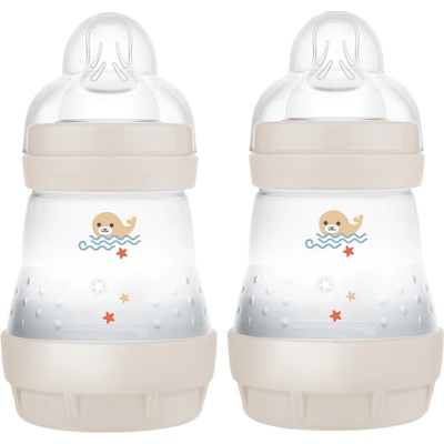 Mam Detská antikoliková fľaša Easy Active béžová 2 x 160 ml