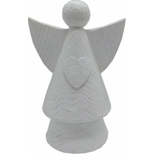 GOBA Vánoční dekorace - keramický anděl, bílý, 26 cm