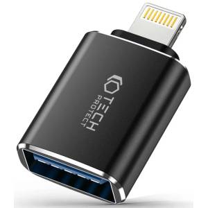 Tech-Protect ULTRABOOST адаптер Lightning към USB OTG черен