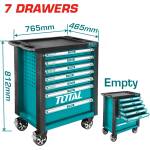 TOTAL Количка за инструменти total industrial 7 чекмеджета (празна) tl ind thrc01071 (thrc01071)