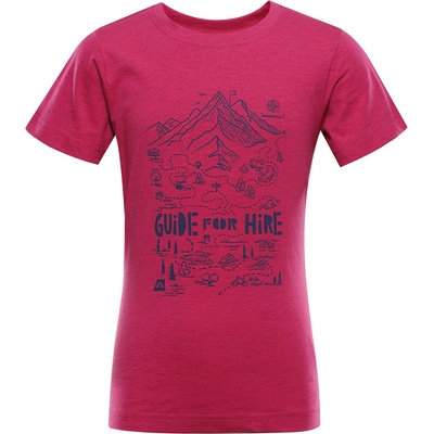 Alpine Pro Детска бързосъхнеща тениска ALPINE PRO NOGERO fuchsia fedora вариант pa ALPINE PRO | Rozov | Момчешки | 104/110