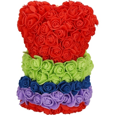 Medvídek z růží 30 cm SPRINGOS ROSE BEAR barevný