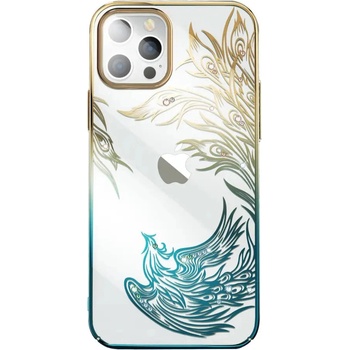 Kingxbar Кейс Kingxbar Phoenix Crystals за iPhone 14 Plus, златисто и синьо (6959003508065)