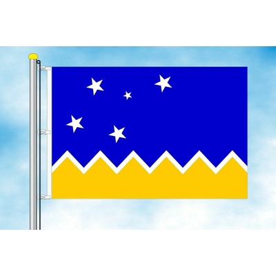 Vlajka Magallanes a Chilské Antarktidy Rozměr: 30x45 cm, Uchycení: Karabiny na stožár