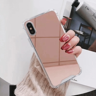 SES Silikónové zrkadlové ochranné Apple iPhone 8 - ružové