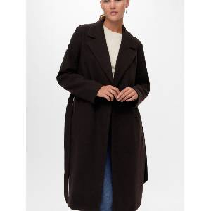 VERO MODA Дамско вълнено дълго пальто тъмно кафяво Vero Moda | Kafyav | ЖЕНИ | XL