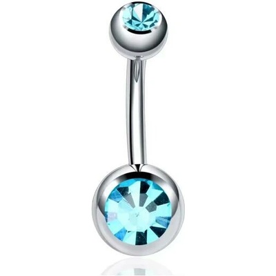 Prosperk Piercing do pupíku světle modrý S0768