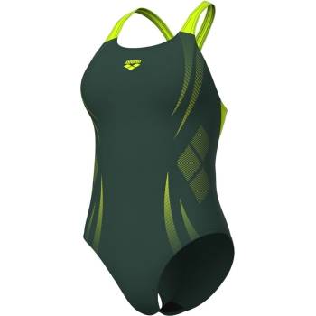 arena Дамски бански костюм Arena Womens Poseidonia Swim Pro Back Swimsuit - Sage/Lime