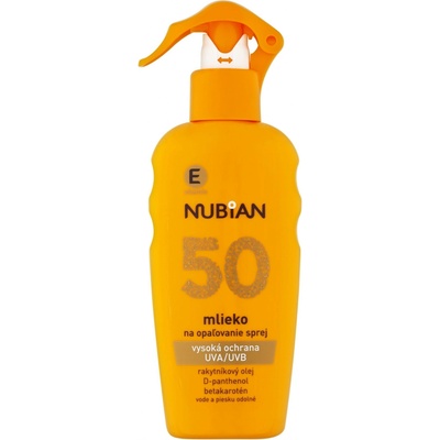 Nubian mlieko na opaľovanie spray SPF50 200 ml