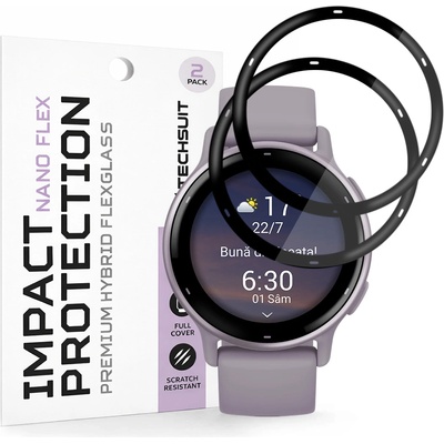 Techsuit Протектор за Garmin vivoactive 5 - Nano Flex (2 pack) - Techsuit - Черен
