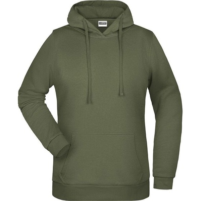 James&Nicholson dámska mikina s kapucňou JN8023 Olive
