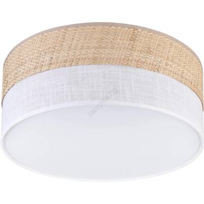 Плафон SIRJA DOUBLE BOHO, 2xE14/15W/230V, Ø 35 см, бежово/бяло (LA59792)