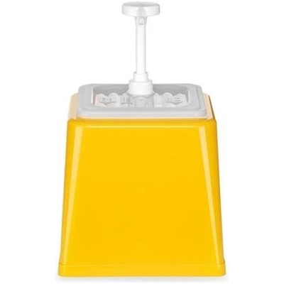 Dávkovač na omáčky s pumpičkou, HENDI, 2,5L, Žlutá, 230x210x(v)327mm 203538H
