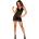 Obsessive Секси нощница с прашки Koszulka-Renelia-stringi-GRATIS-CzarnyV-57776-Czarny - Бял, размер L/XL