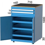Kocel ШКАФ С 2 ЧЕКМЕДЖЕТА И 3 РАФТА kocel -7110 (7110)