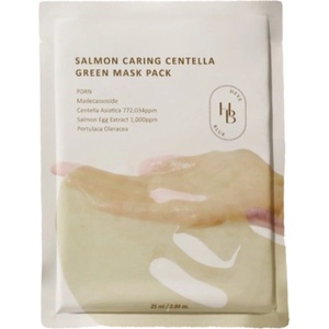 HEVEBLUE Salmon Caring Centella Green Mask Pack - Хидратираща и Успокояваща Маска 1бр/25ml