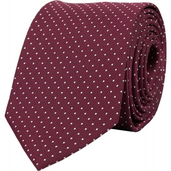 Bubibubi kravata s puntíky vínová