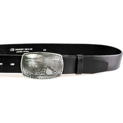 Opasek kožený Belts 24-63 černý