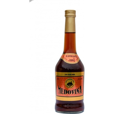 Česká včela Medovina mandlová 18% 0,5 l – Zboží Dáma