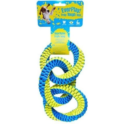 Duvo + Supa extra silná nylonová hračka pro psy trojitá smyčka 28 x 13 cm