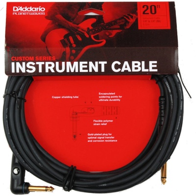 D'Addario PW-GRA-20 6 m Директен - Ъглов Инструментален кабел (PW-GRA-20)