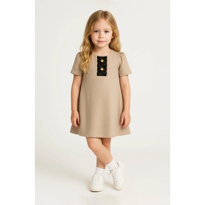 Šaty Diana dlhý rukáv staroružová