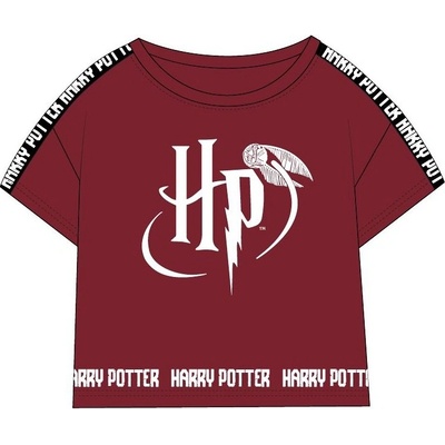 DÍVČÍ TRIČKO CROP TOP HARRY POTTER vínové