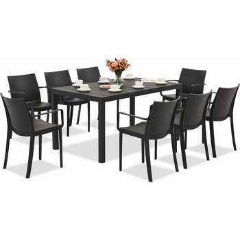 BICA Комплект градински мебели King/Victoria в цвят антрацит за 8 души Bica (BC440ANT-8xBC351ANT)