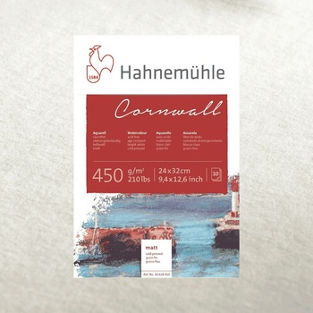 Hahnemühle Cornwall 450 gr m2 lisovaný za studena 10 listov 17x24 cm